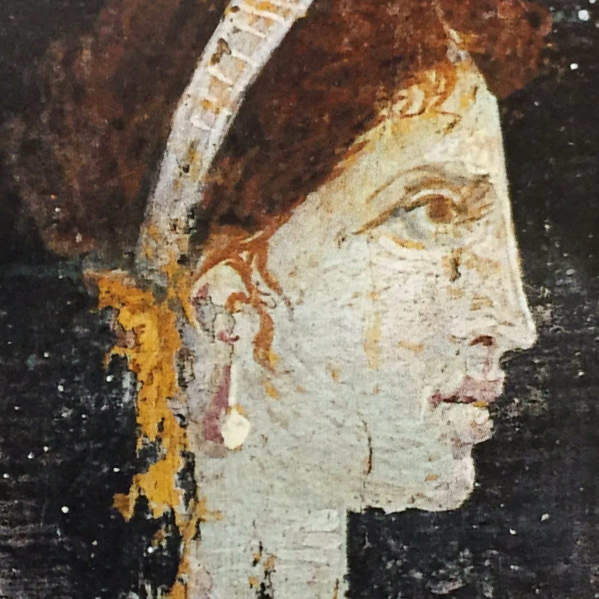 Posthumous painted portrait of Cleopatra VII from Herculaneum — public domain